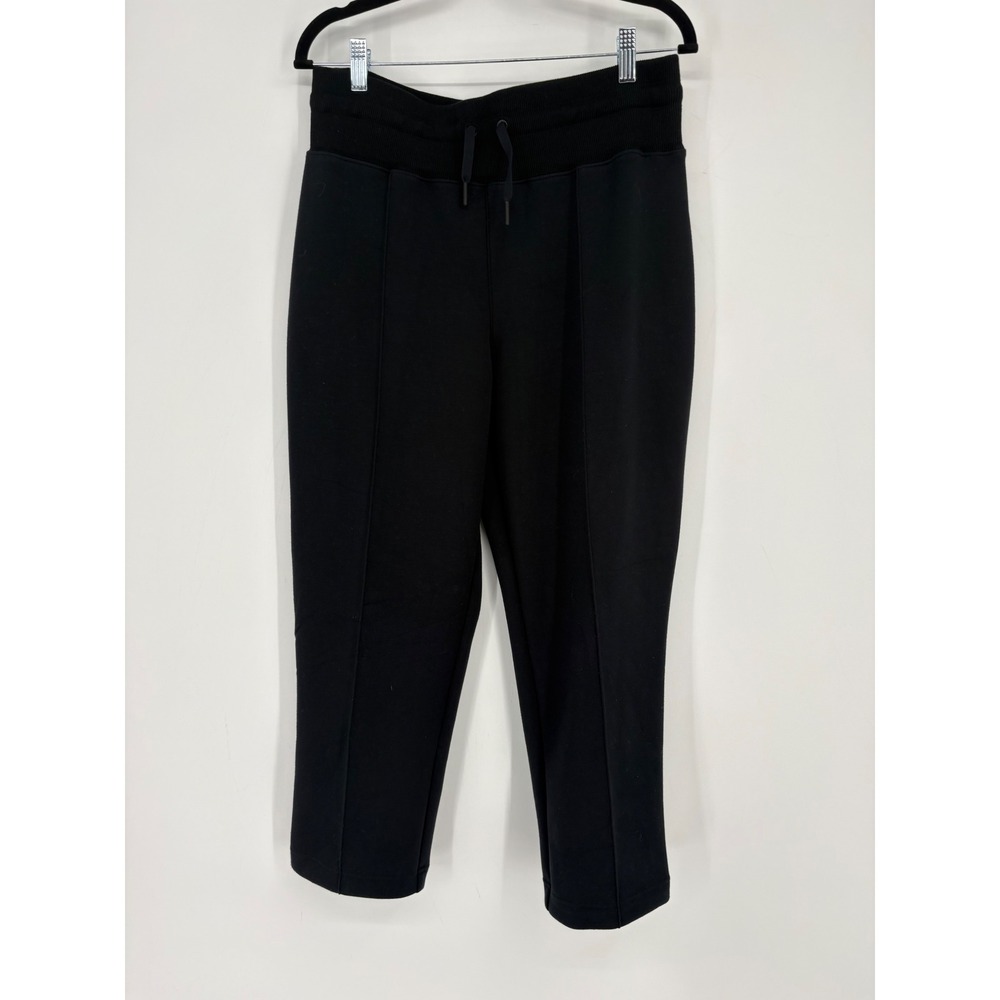 Spanx Pants Womens L Black AirEssentials Tapered Cropped Jogger 50573R Pintuck